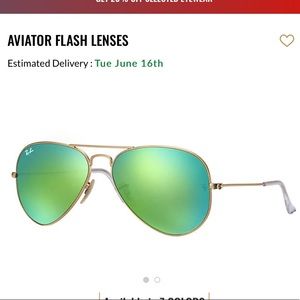 Green Flash Aviator Flash Lenses